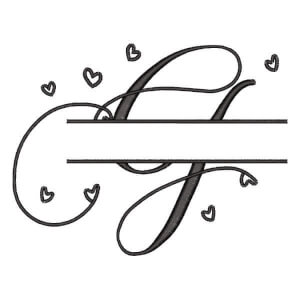 Frame Alphabet Letter G Embroidery Design