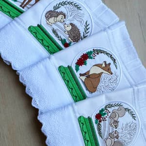  Animais em Globo de Neve (Aplique)