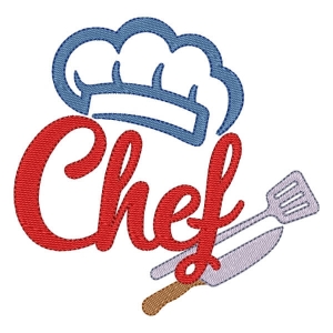 Chef and Hat Embroidery Design