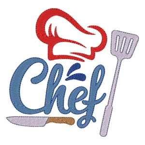 Chef and Hat Embroidery Design