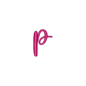 Alphabet Pastel Candy Letter p Embroidery Design