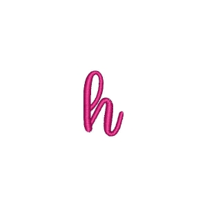 Alphabet Pastel Candy Letter h Embroidery Design