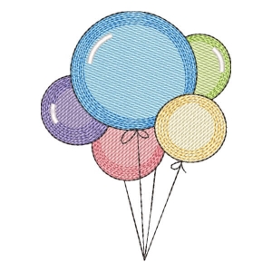Matriz de bordado Balões (Pontos Leves)