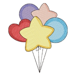 Balloons (Quick Stitch) Embroidery Design