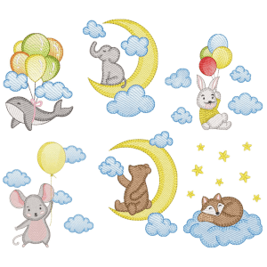 Animals in the Sky (Quick Stitch) Design Pack