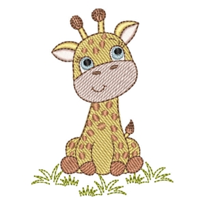 Cute Giraffe Embroidery Design