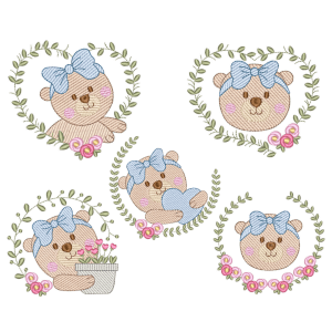 Bears in Frame Design Pack (Quick Stitch)