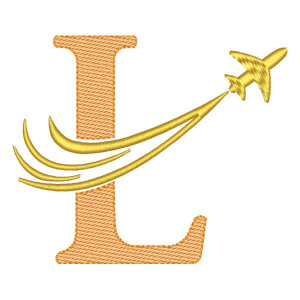 Monograma e Avião Letra L