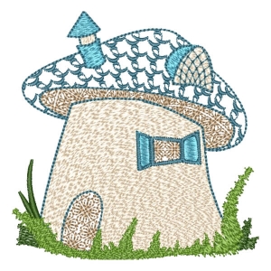 Matriz de bordado Casa de Cogumelo
