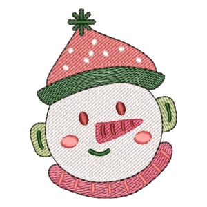 Christmas Snowman (Quick Stitch) Embroidery Design