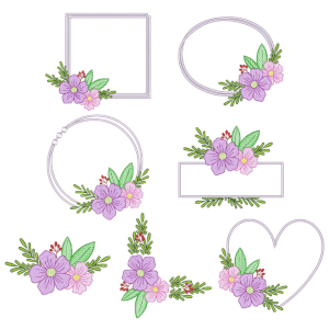 Flowers Frames (Quick Stitch) Design Pack