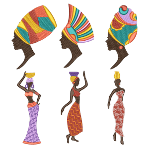 Afro silhouettes Design Pack