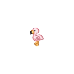 Mini Flamingo Embroidery Design