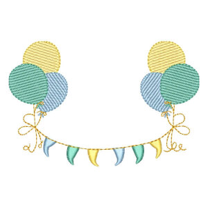 Balloons Frame (Quick Stitch) Embroidery Design