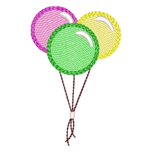 Matriz de bordado Balões Fofos (Pontos Leves)