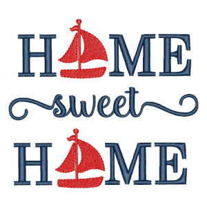 Home Sweet Home Sheep Embroidery Design