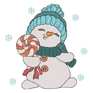 Snowman (Quick Stitch) Embroidery Design