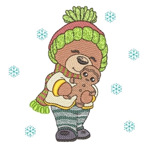 Christmas Bear (Quick Stitch) Embroidery Design