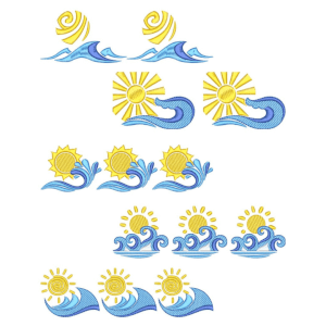 Sun and Sea Borders (Quick Stitch) Design Pack