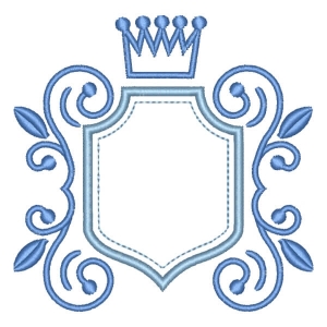 Frame with Crown Embroidery Design