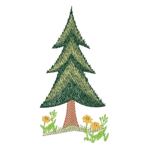Pine in the Forest (Quick Stitch) Embroidery Design