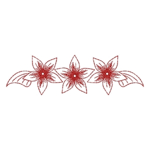 Christmas Flower Embroidery Design