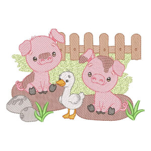 Porquinhos e Pato de Fazenda (Pontos Leves)