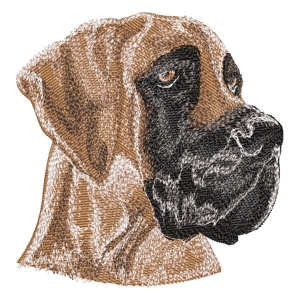Matriz de bordado Cachorro Dogue Alemão (Realístico)