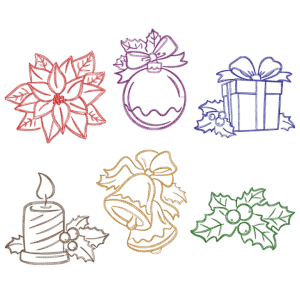 Christmas Ornaments (Rippled) Design Pack
