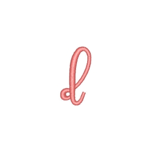 Cursive Alphabet Letter d Embroidery Design