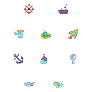 Mini Planes and Boats Design Pack
