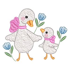 Ducks Embroidery Design