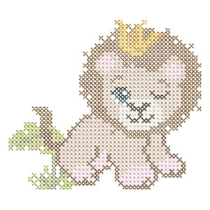 Cute Lion (Cross Stitch) Embroidery Design