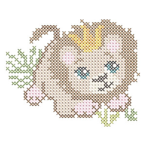 Cute Lion (Cross Stitch) Embroidery Design