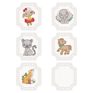 Animals in Frames (Cutwork) Design Pack
