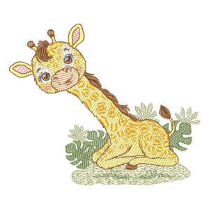 Safari Giraffe Boy (Quick Stitch) Embroidery Design