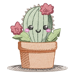 Cactus in a Vase (Quick Stitch) Embroidery Design