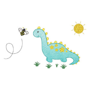 Dino (Quick Stitch) Embroidery Design
