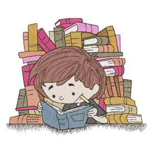 Menino com Livros (Pontos Leves)