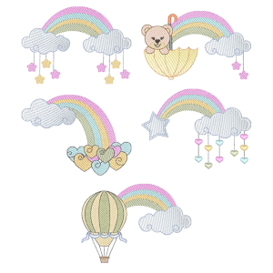 Rainbow Sky (Quick Stitch) Design Pack