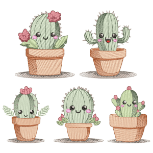 Cactus in a Vase (Quick Stitch) Design Pack