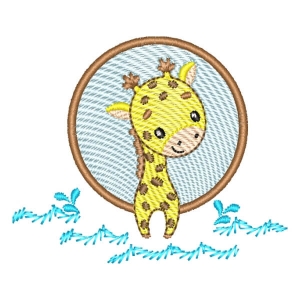 Giraffe in the Ark (Quick Stitch) Embroidery Design