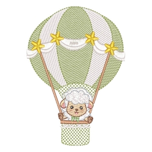 Hot Air Balloon (Quick Stitch) Embroidery Design