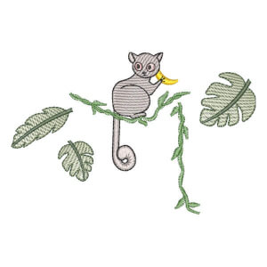 Lemur (Quick Stitch) Embroidery Design