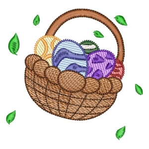 Easter Egg Basket (Quick Stitch) Embroidery Design