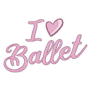 Matriz de bordado I Amo Ballet (Pontos Leves)