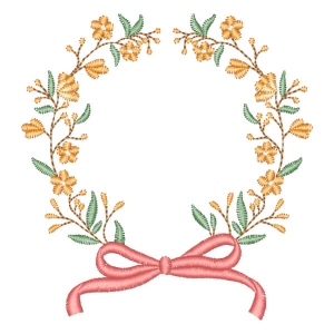 Moldura Floral Embroidery Design