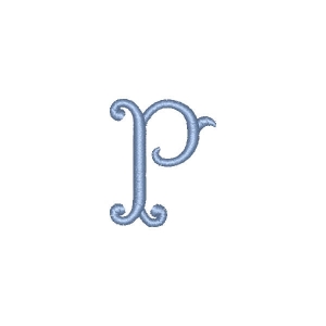 Uppercase Alphabet Letter P Embroidery Design
