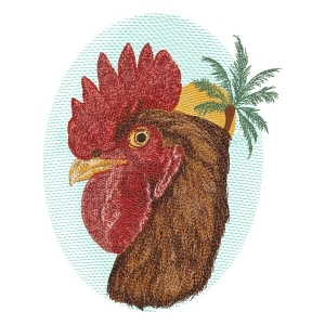 Rooster (Realistic) Embroidery Design