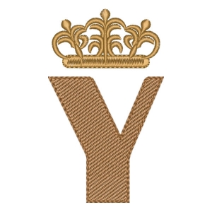 Royal Alphabet Letter Y Embroidery Design
